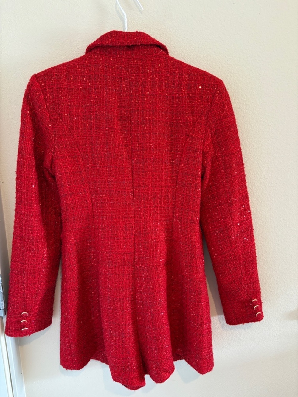 SEQUIN TWEED BLAZER ROMPER NWOT - Picture 9 of 10